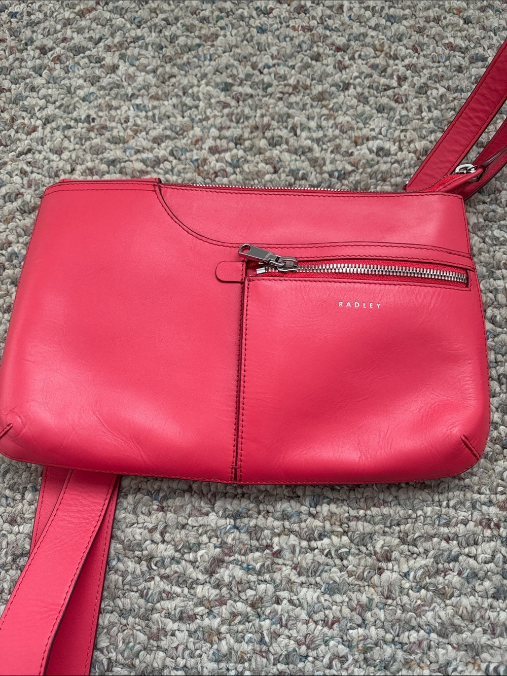 Radley London Leather Pockets Icon Small Zip Top Crossbody Bag